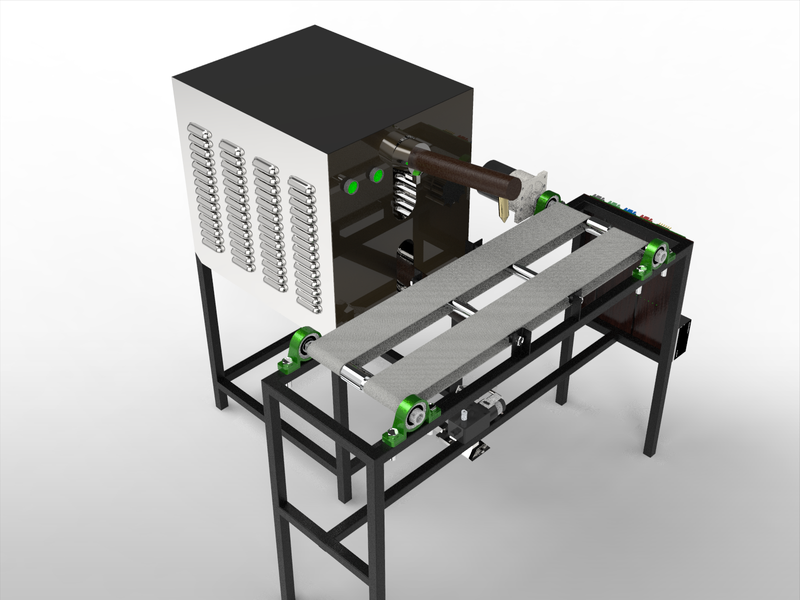 Conveyor weldment assembly built from structural steel profile